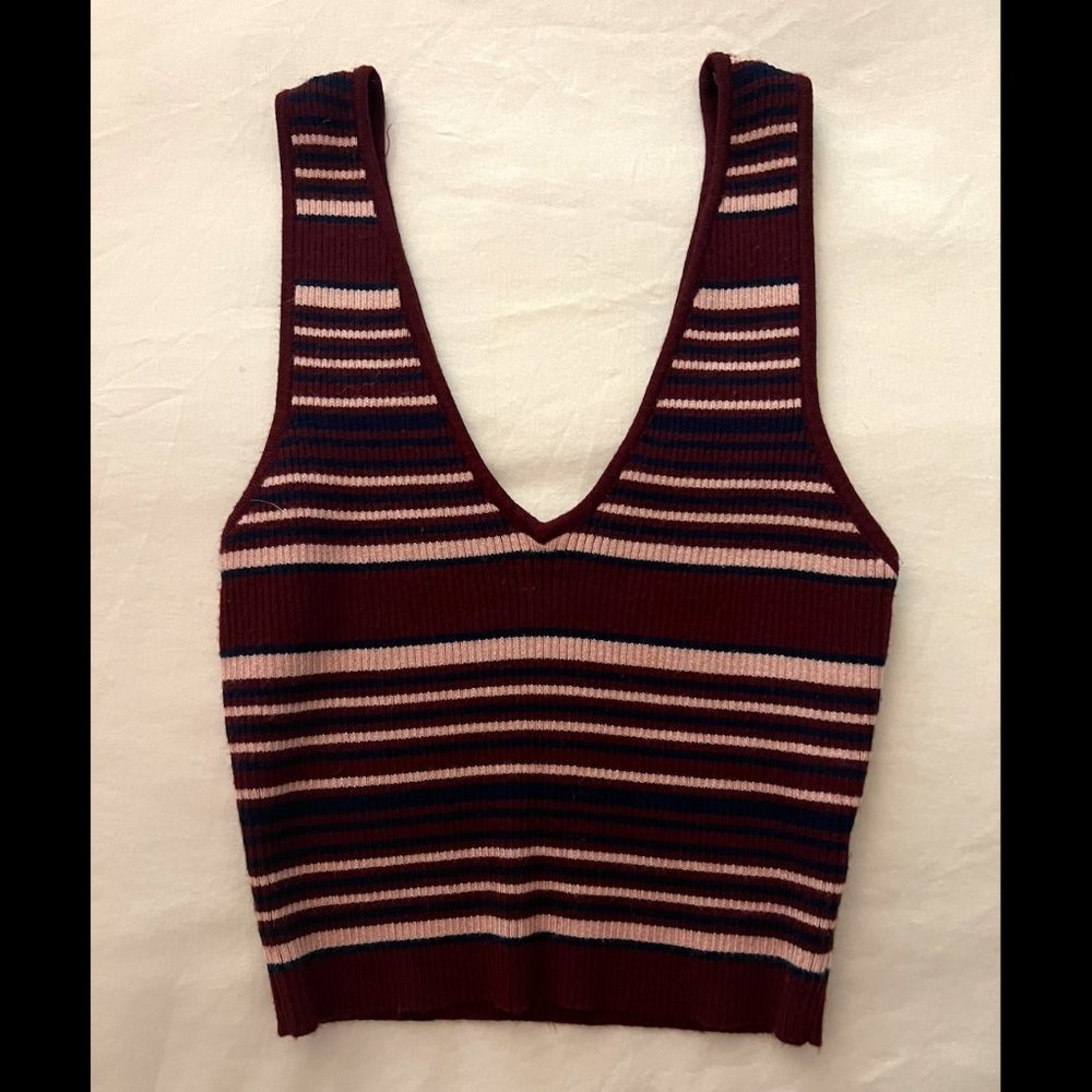 Kendall & Kylie Striped Crop Top